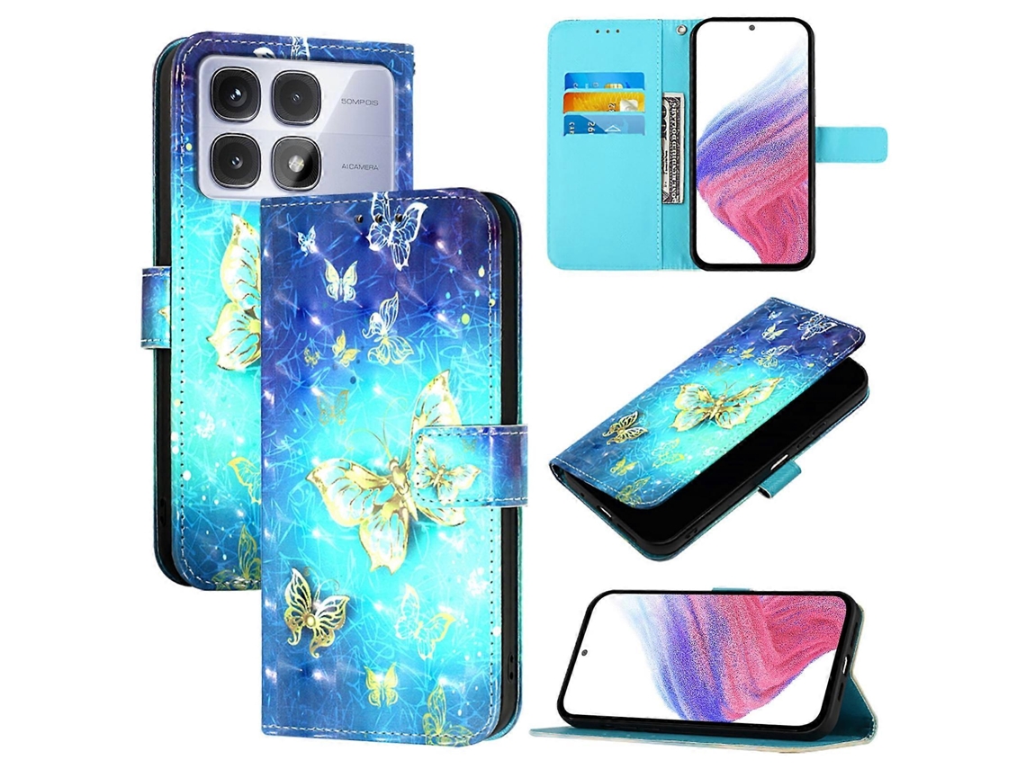 Capa De Celular Dobrável Horizontal Em Couro Com Pintura 3d Para Redmi K70 Ultra 5g (versão Global)