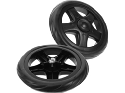 Kit De 2 Rodas De Reposição Reforçadas Para Carrinhos De Lavanderia Para Escadas Para Uso Doméstico E Profissional
