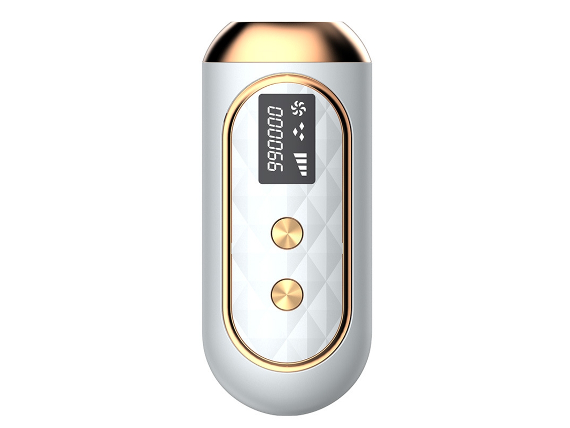 Aparelho YUNZII de depilação e rejuvenescimento da pele para uso doméstico com luz pulsada intensa e clareamento da Ponto (Preto)