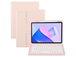 Capa De Couro Com Teclado Bluetooth De Botões Redondos E Suporte Giratório Para Huawei Matepad 11 2023/2021