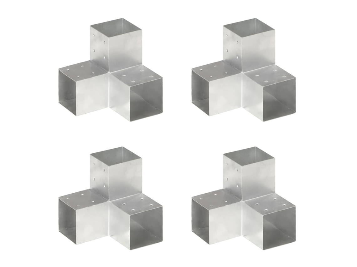 Post Connector, Post Connectors Vidaxl Prateado Metal (101 X 101 Mm)