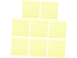 Bloco de notas adesivas amarelo fluorescente com 800 folhas pautadas - Prático para escola e escritório.