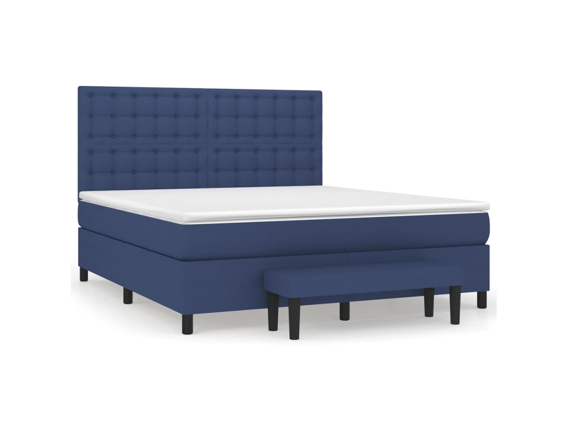 Box Spring Bed, Box Spring Beds Vidaxl Azul Tecido (180 X 200 Cm)