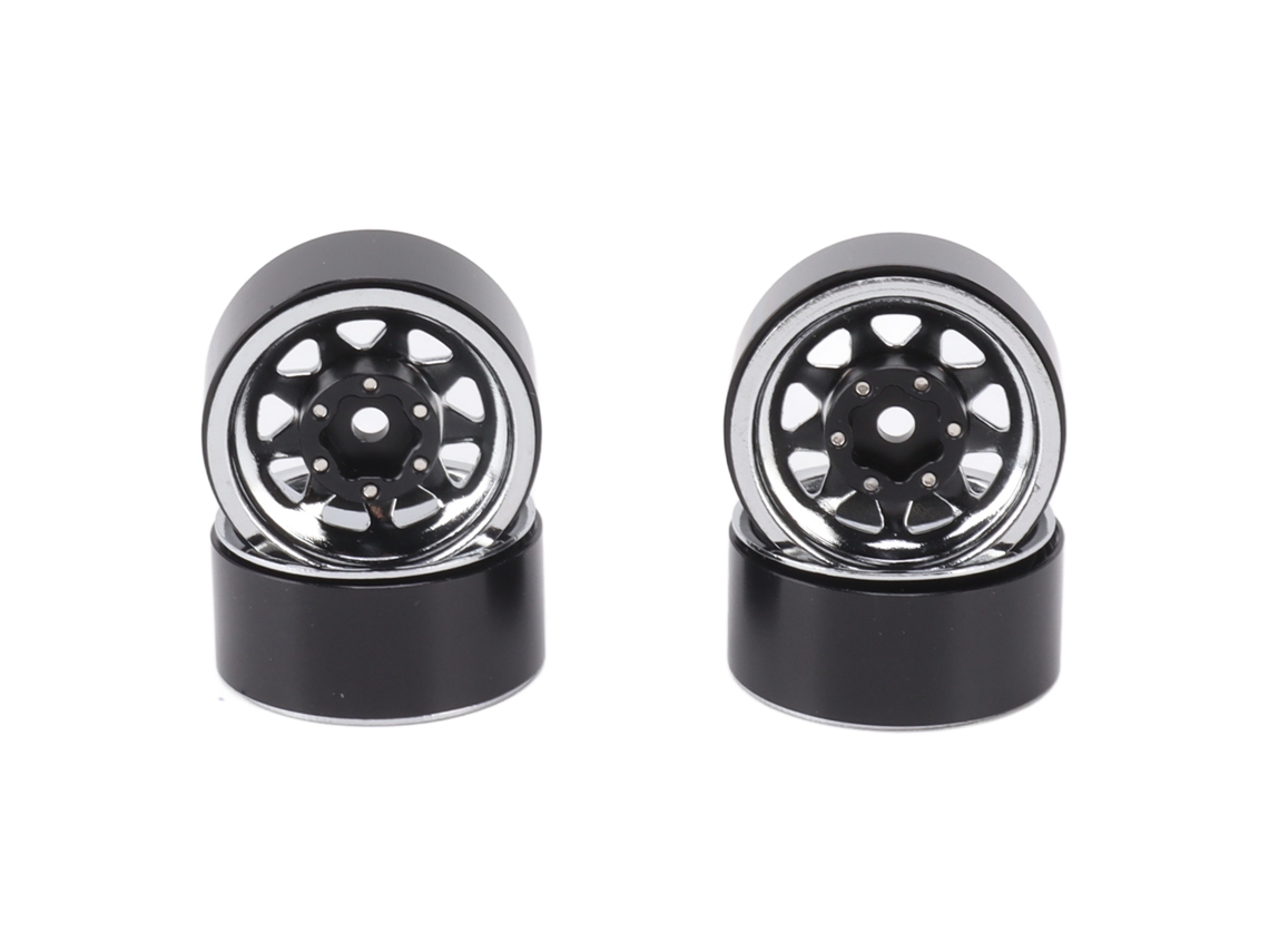 4 Rodas Beadlock 1 Polegada Groove Universal Para Carro Rc Traxxas Atv Peças Com Parafusos Prata