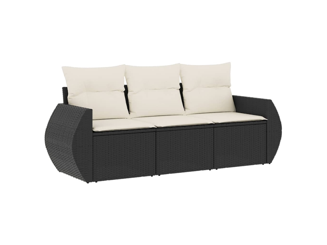 Garden Sofa Set, Garden Sofa Sets Vidaxl Preto Rattan / Vime (n/a)