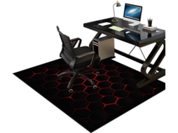 Tapete Cadeira Protetor Piso Antiderrapante 60 X 90 Cm Madeira Giratória, Escritório, Gamer,