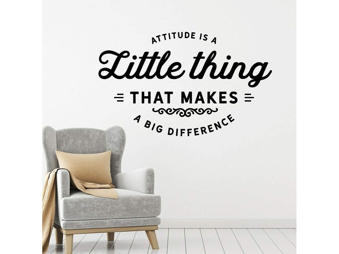Attitude Citation Vinyle Autocollant Mural Relation Inspirante Stance Adesivos Muraux Bureau Chambre Decoração Enfants Chambre Décalcomanies 57x34cm