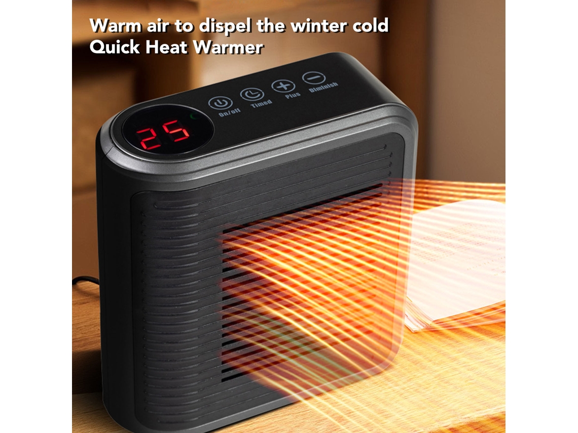 Calefactor Eléctrico de Pared con Mando Rápido Seguro | S/MARCA