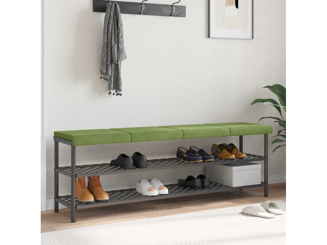 Vidaxl Almofada De Banco 4 Unid. Veludo Verde Claro Profundidade 35 Cm
