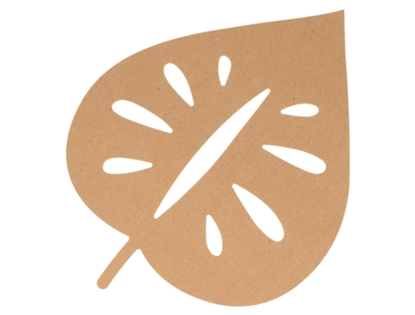 Silhueta de Folha Tropical em Madeira Mdf 25 cm de Altura ARTEMIO