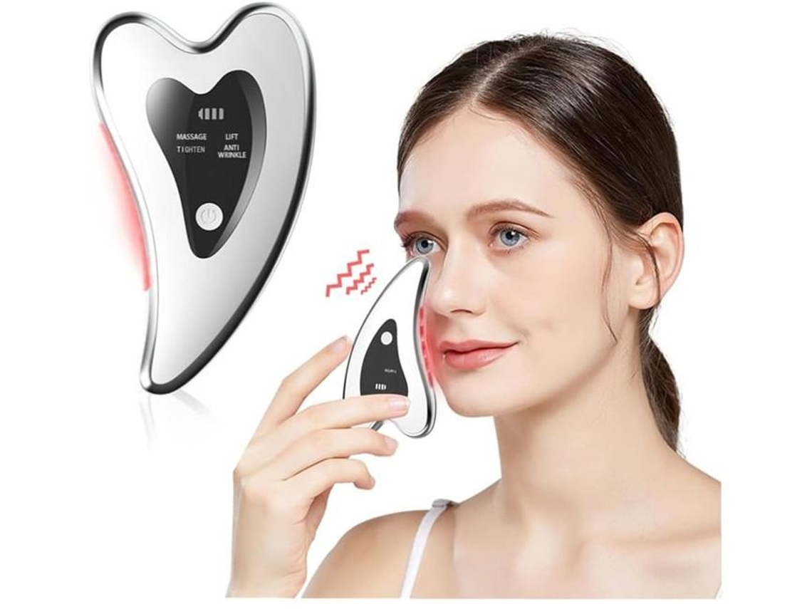 Gua Sha Ferramentas Faciais Elétricas Ferramenta De Escultura Facial/dispositivo De Elevação Massajador Aquecido E Vibratório E Luz Vermelha Yizhood