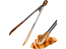 Pinça De Cozinha – Madeira E Aço Inoxidável 30x3x3cm