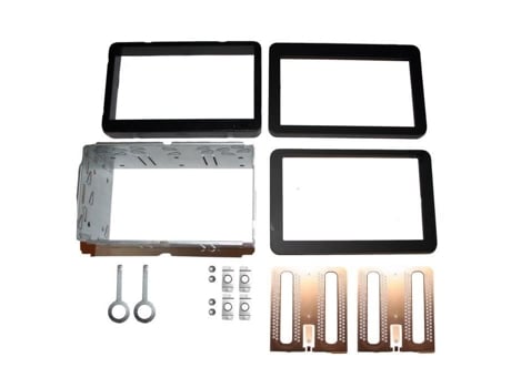 Adaptador Frontal de Rádio de Carro Duplo Din Preto com Gaiola de Metal ALFA ROMEO 159