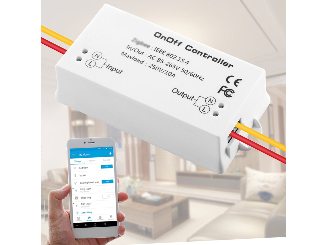 Interruptor Inteligente Zigbee (controle De Canal Único, Suporta Controle Remoto Por Aplicativo E Voz Da Alexa)