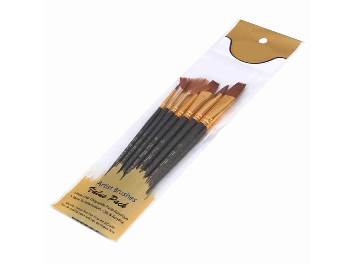 Conjunto De 7 Pinceis De Nylon Para Água, Acrílico, Óleo, Gouache, Arte, Estudantes E Iniciantes