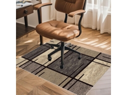 Tapete Cadeira Escritório Protetor Piso 70 X 100 Cm Tecido Madeira Parquet Laminado Cm,