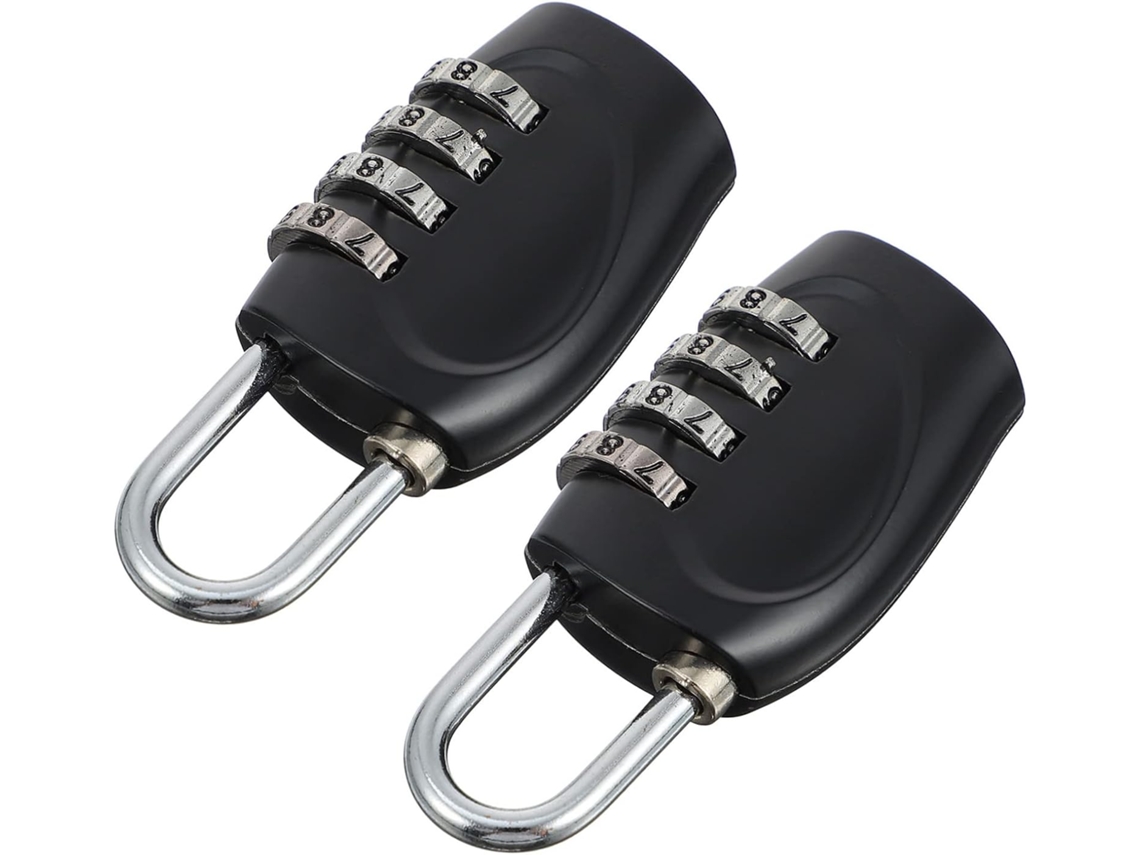 Conjunto De 4 Cadeados Viagem Com Senha Para Portas, Ideais Guardar
