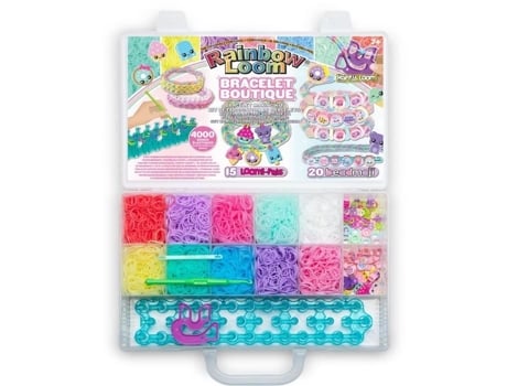 Coffret De Fabricação Automática De Pulseiras Elásticas Bandai Rainbow Loom Boutique Contém 4000 Elásticos, Beadmojis…