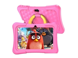 Tablet Educacional Infantil K7 Pro 7 Polegadas 32GB1GB Android 12 - Camada de Silicone Lalalamoli (Rosa)