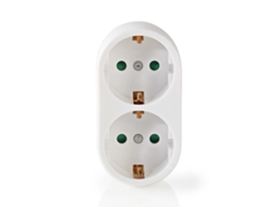 Adaptador de Tomada F 250V BRILVIBERA, com aterramento, branco