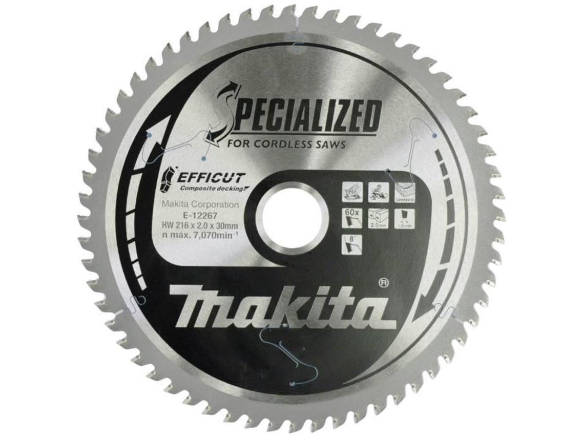 Lâmina de serra circular - MAKITA - Makita E-12267 - 216 x 30 x 2 mm - 60 dentes