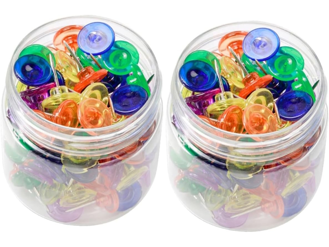 Conjunto De 200 Tachinhas Transparentes E Coloridas