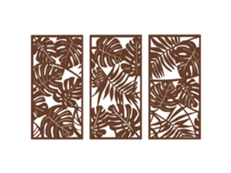 Decoração de Parede Mdf, Plástico Cor Nogueira 40x0.9x80 cm Homcom