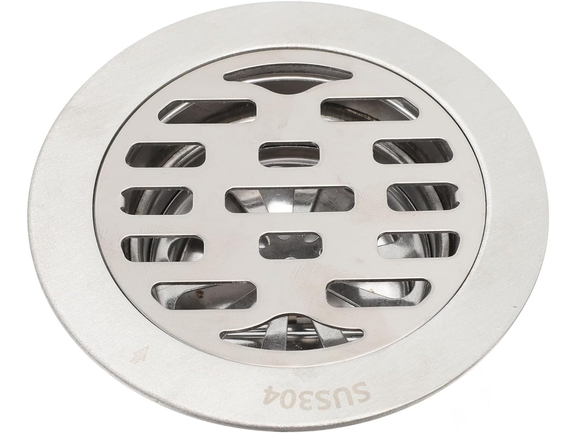 Ralo De Piso Redondo, 3,9 Polegadas, Aço Inoxidável, À Prova De Odores.