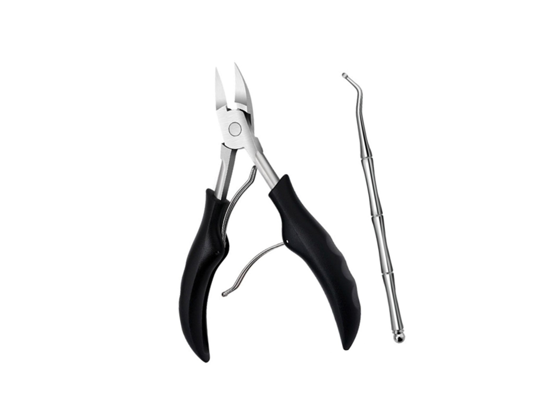 Kit De Ferramentas Para Unhas Encarnadas 2 Peças Em Aço Inoxidável: Tesouras, Pinças E Elevador Para Unhas Encarnadas E Grossas