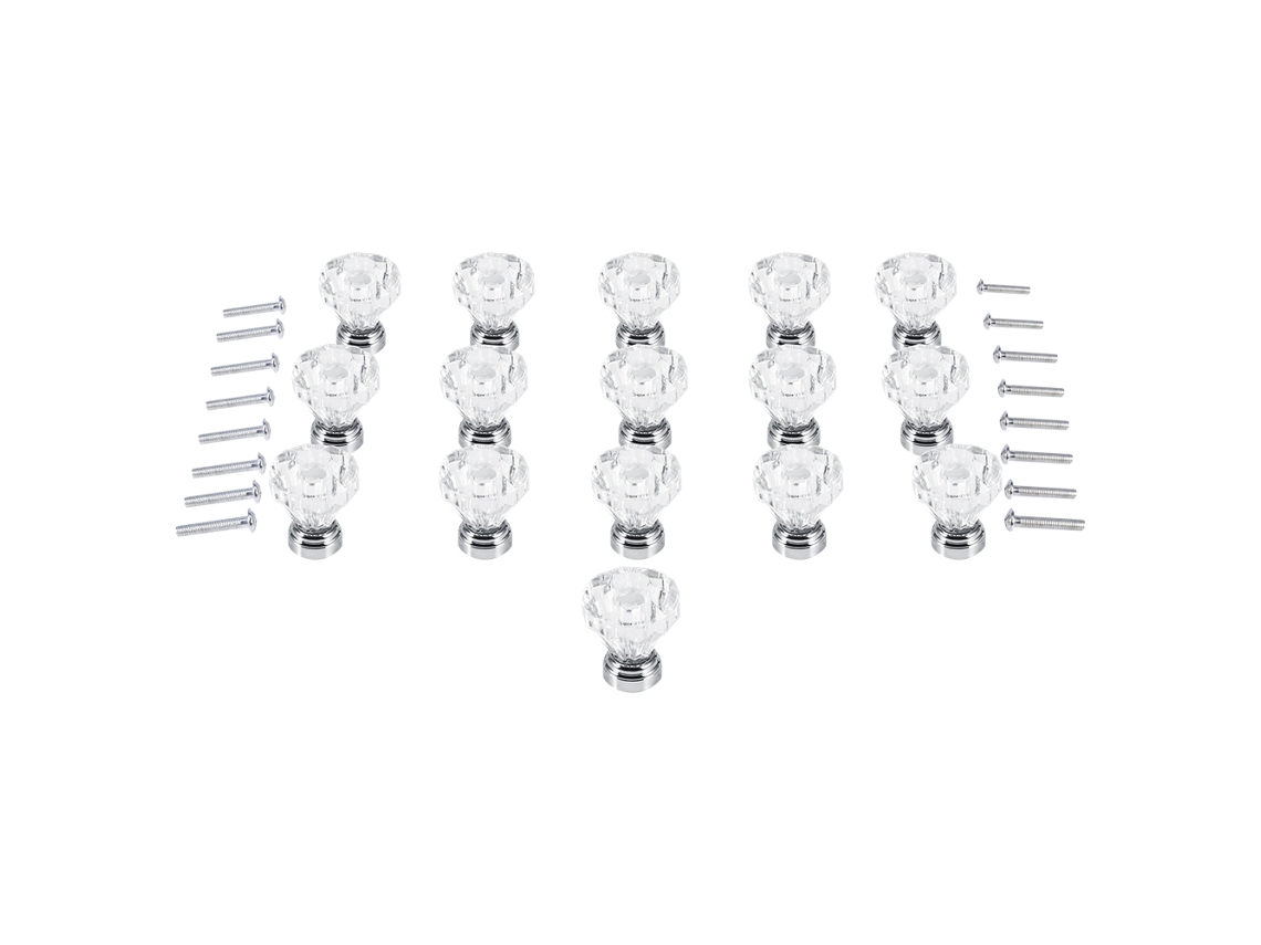Laxiscreed Alças De Acrílico 25mm, 16 Peças Por Caixa Para Mobiliário