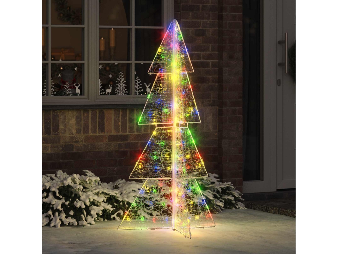 Vidaxl Árvore De Natal Com 160 Leds Multicolor 150 Cm Acrílo
