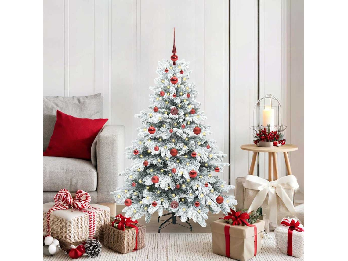 Vidaxl Árvore De Natal Artificial Com 150 Leds Branco 120 Cm Pe E Pvc