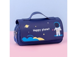 2026rebe estuche de Lápices Linjou Grande Capacidad, Astronauta Verde, Diseño Cartoon, Bolsa de Papelería Portátil Y Linda