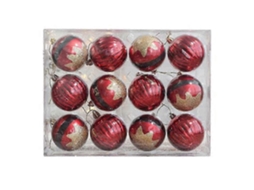12 Bolas Decorativas De Natal Com Glitter Para Árvore De Natal Cor A Hengjian