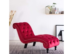 Sofá Chaise Longue (Veludo - Vermelho)