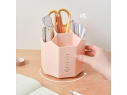 Organizador De Mesa Giratório Organizador De Mesa Com Caneta Rosa Aquaforge
