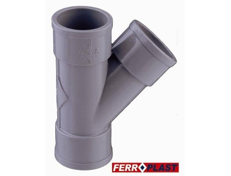 Enxerto de Pvc Y Cinzento H-H 45º 32 Mm 205083 FERROPLAST