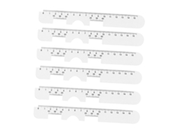 Conjunto De 6 Peças Régua Ergonômica Canight Para Medição Digital Da