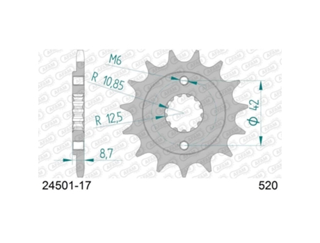 Roda Dentada AFAM 520 17 T