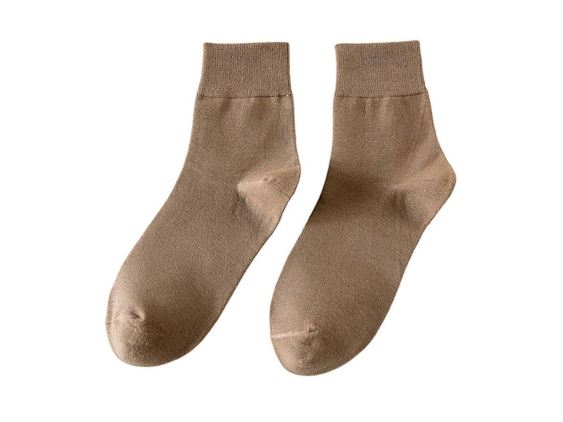 2026 calcetines Unisex de Algodón Medios Antideslizantes Elásticos Transpirables Suaves Sin Olor Color Sólido