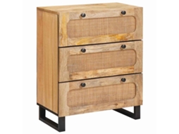 Vidaxl Buffet 60 X 33 X 75 Cm Madeira De Manga Maciça Castanho