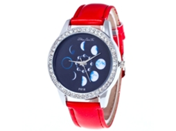 Relógio de negócios Zhoulian Fa com pulseira de couro, cristal, analógico, quartzo, redondo 03