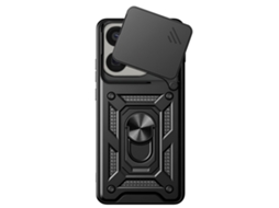 Capa Para Oppo Find X9 Pro Com Anel De Suporte E Tampa De Câmera Deslizante