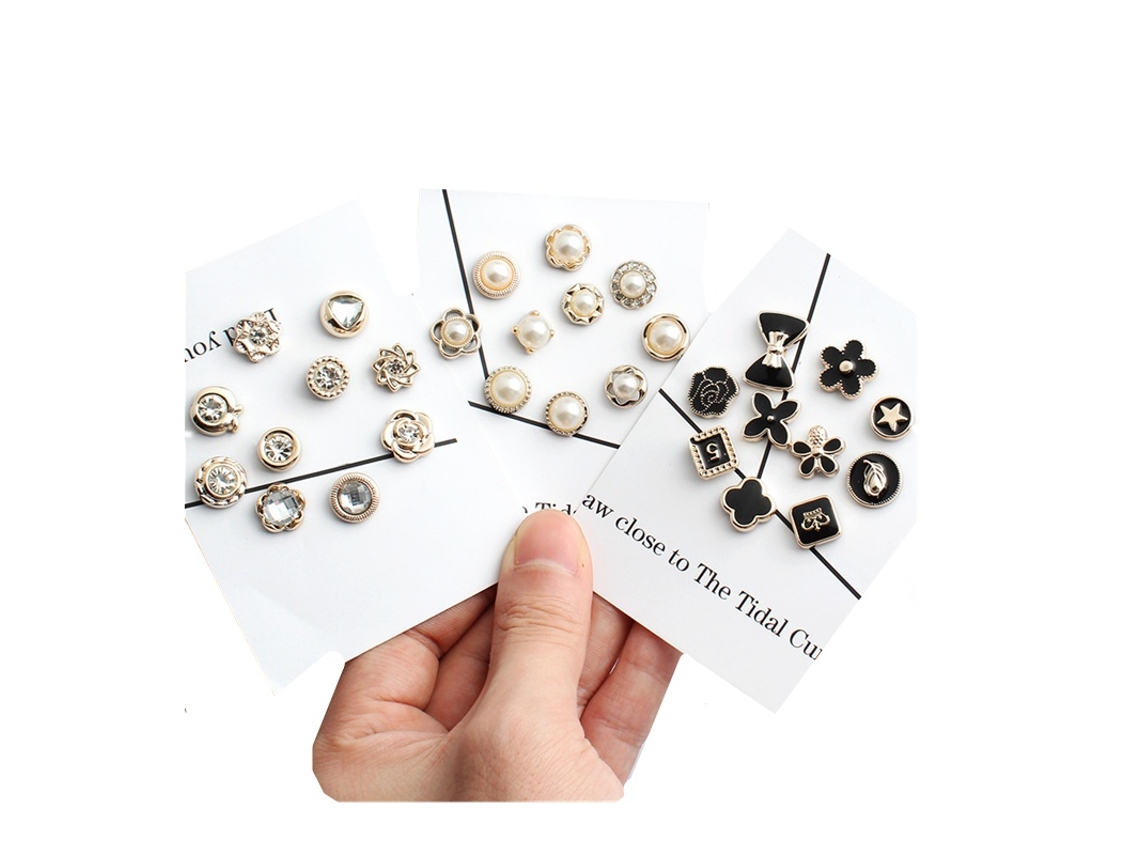 Botões De Broche Alfinetes De Broche Pacote Com 30 Multicolorido Model Elysve
