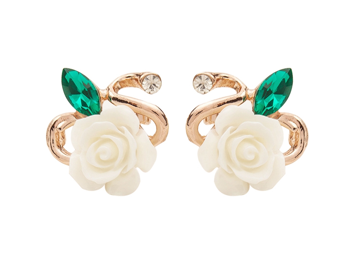 Brincos Com Pingente Flor De Rosa Moda Simples Personalidade