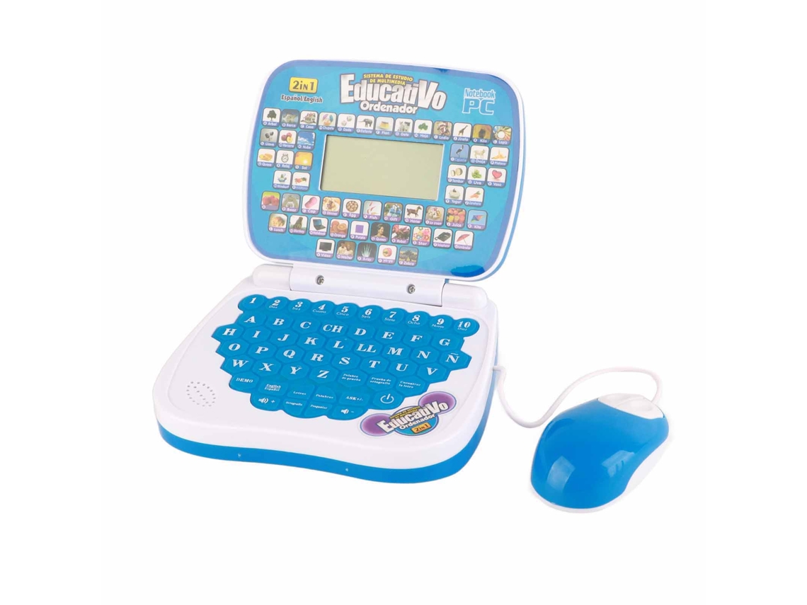 WalshLXq Máquina de Aprendizagem Infantil com Funções em Inglês, Espanhol e Música, Portátil, Interativa e Educativa, Azul