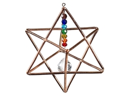 Merkaba Pendurado Com Cristal De Chakra