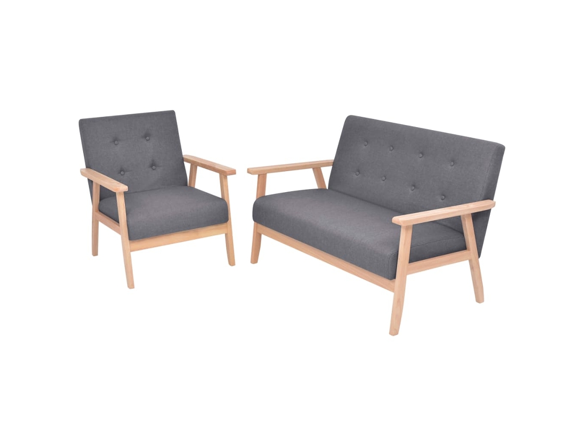 Sofa Set, Sofa Sets Vidaxl Cinzeto Tecido (n/a)