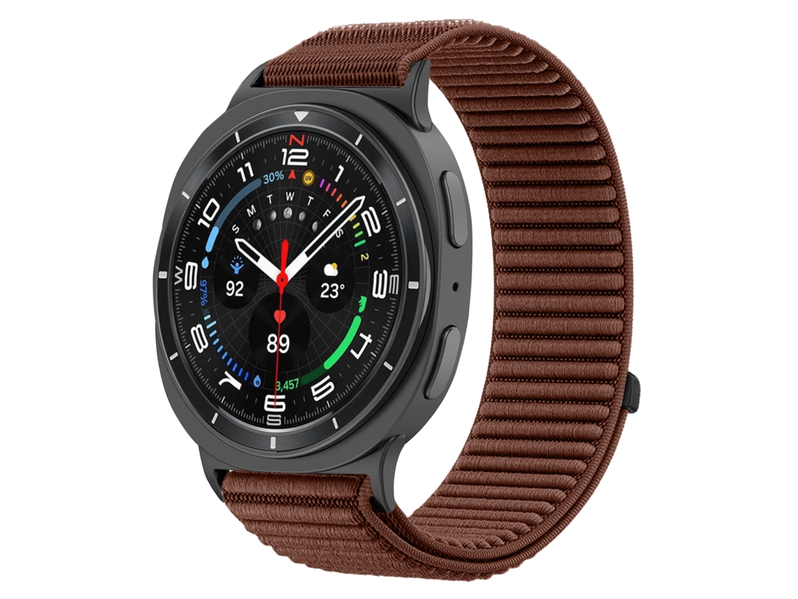 Pulseira Desportiva Em Nylon Compatível Com Samsung Galaxy Watch 9 40mm/44mm, Pulseira De Substituição Macia E Ajustável Marrom Hexinyigjly