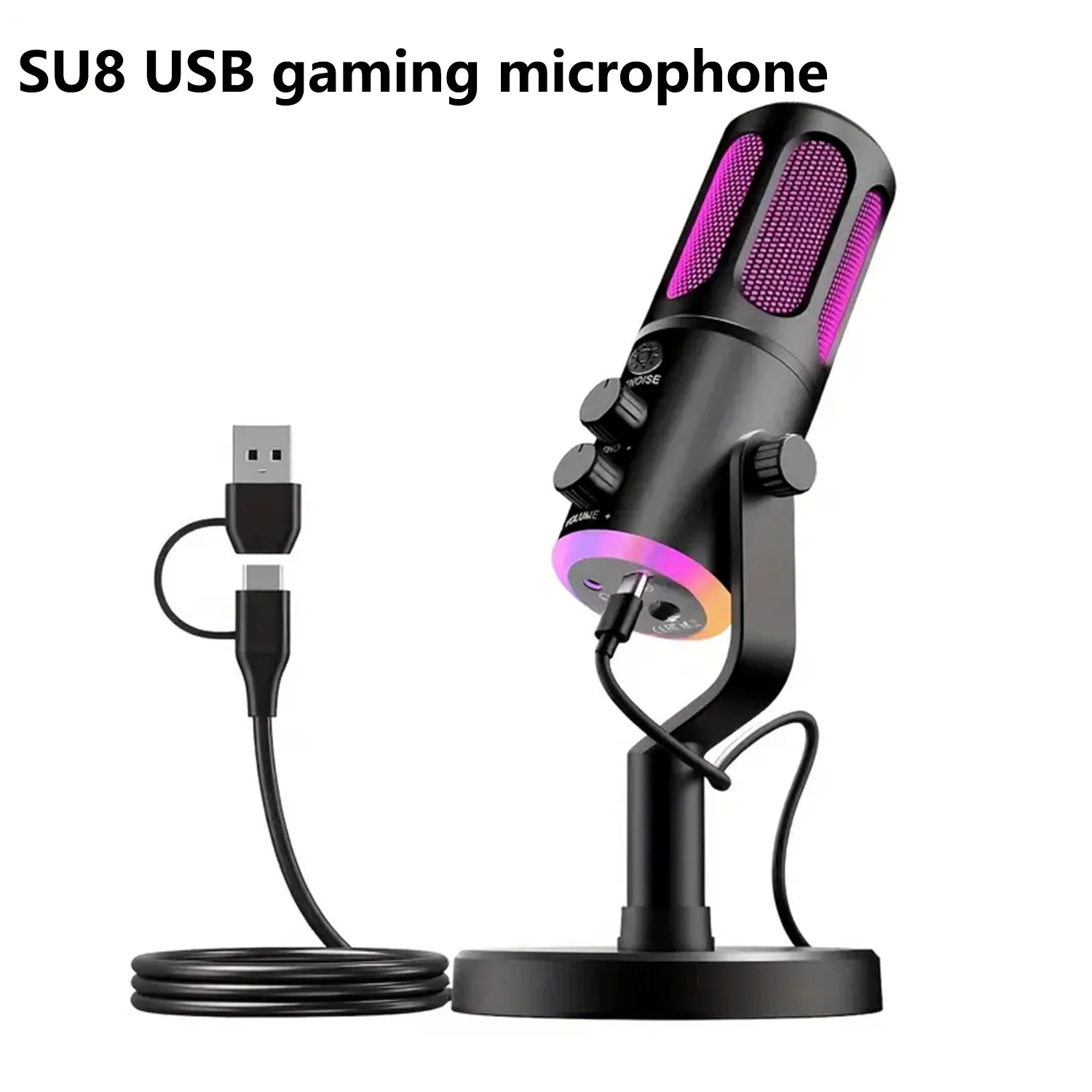 Microfone Condensador Usb de Mesa MDUG (preto)